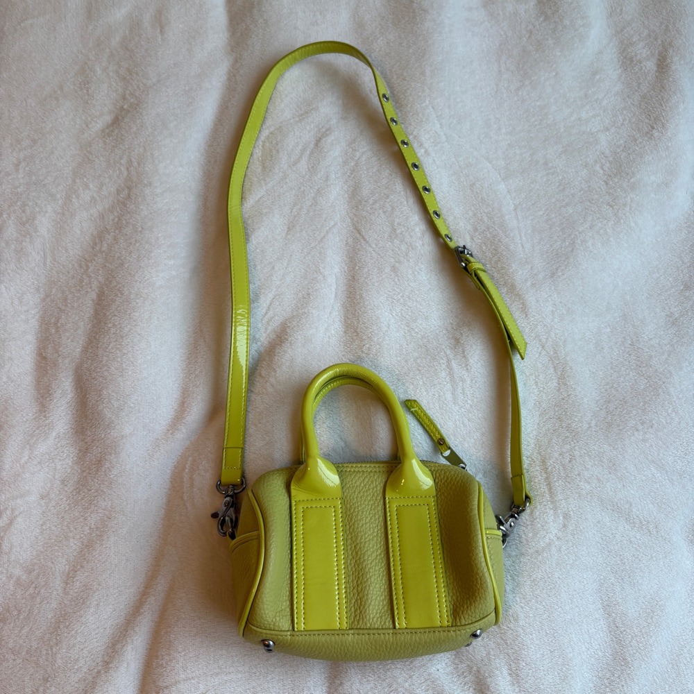 Urban Outfitters Chartreuse Green Mini Bowler Bag Y2K Retro Crossbody Satchel
